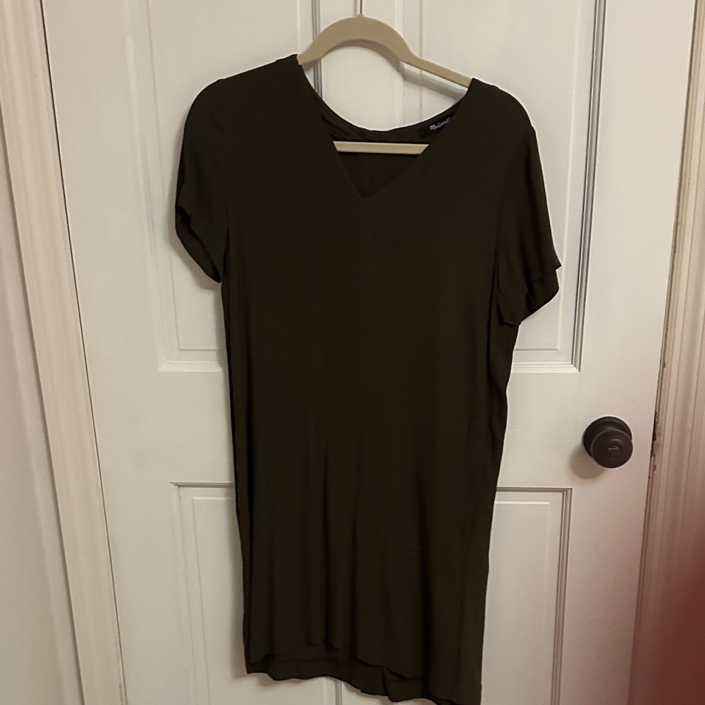 Madewell Olive Green V-Neck Tunic Top